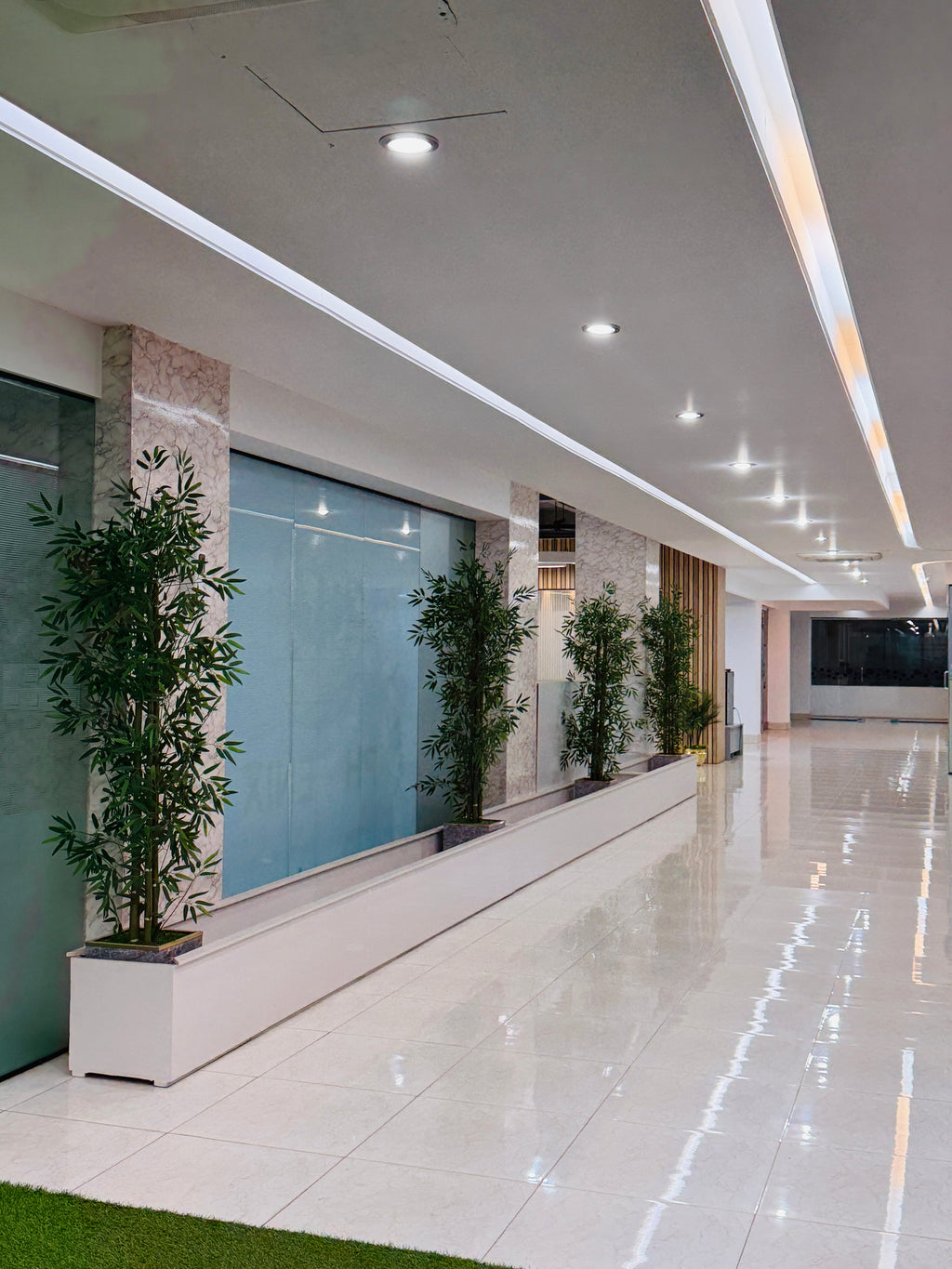 Chinese imported artificial bamboo tree 6 feet+ with luxurious board planter setup
