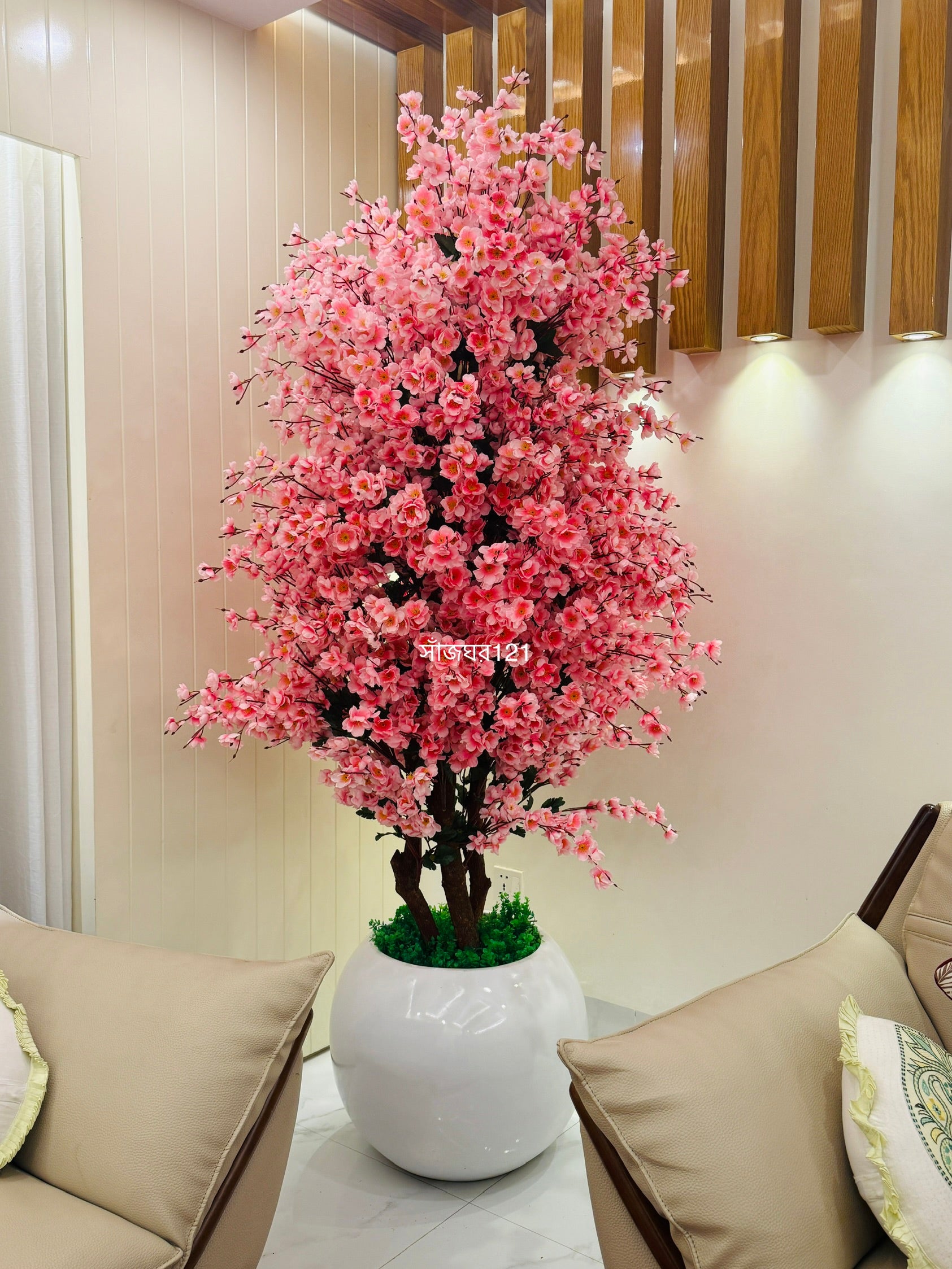 Chinese imported premium quality artificial cherry tree with luxurious planter.  colour available