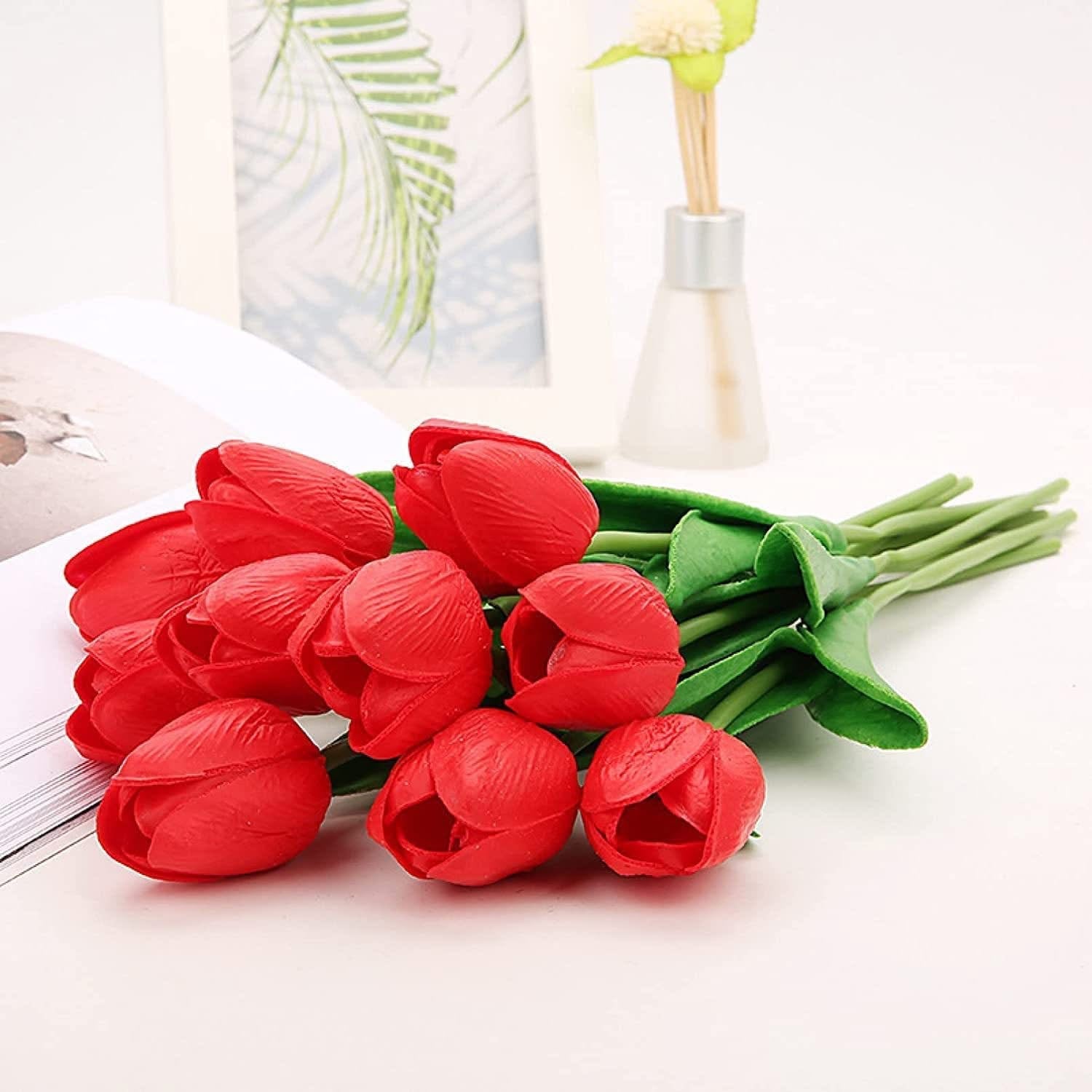 Artificial tulip flowers (10 pcs)