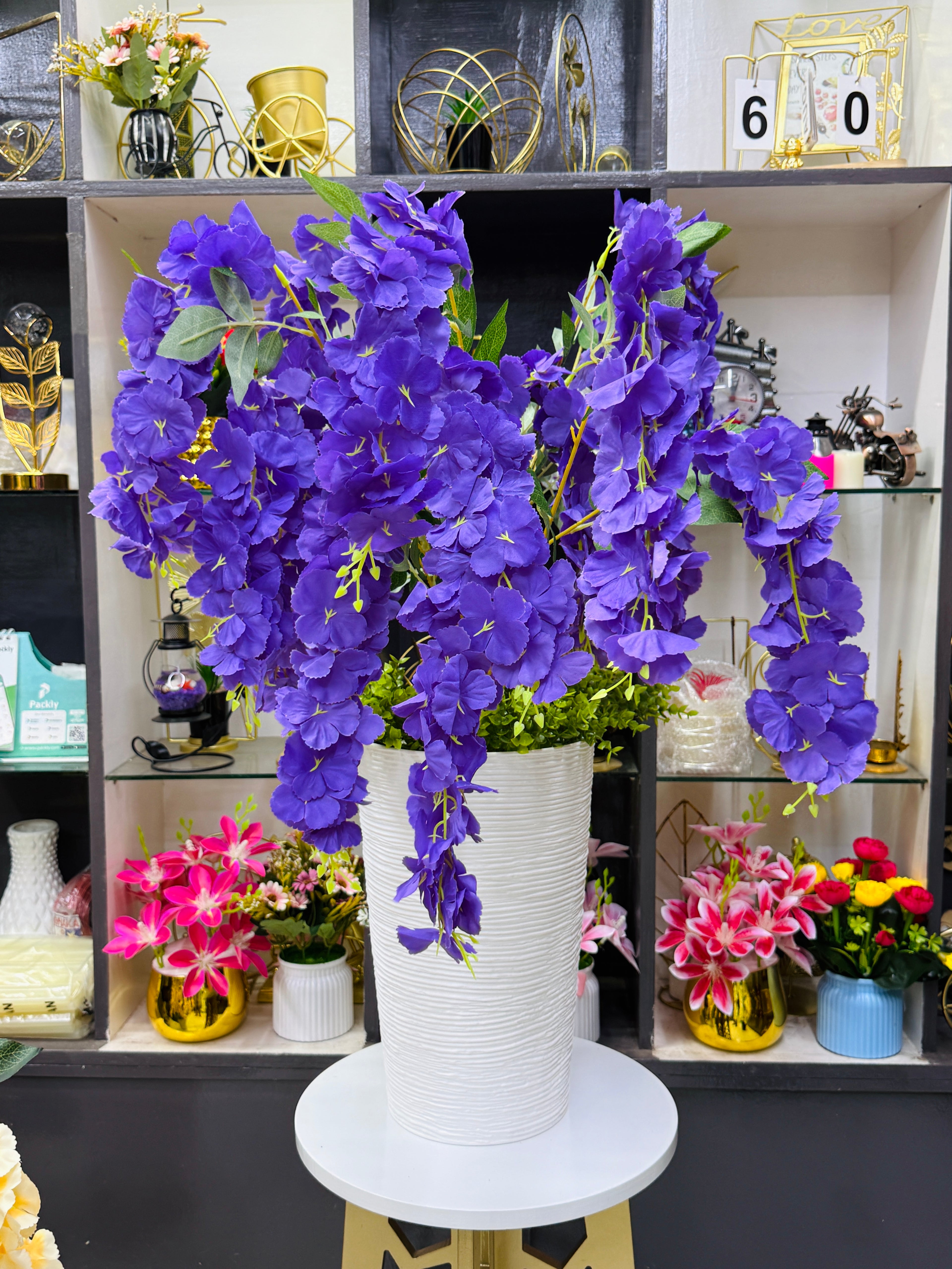 Wisteria flowers with chinese imported premium vase