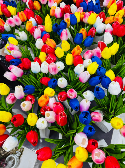 Artificial tulip flowers (10 pcs)