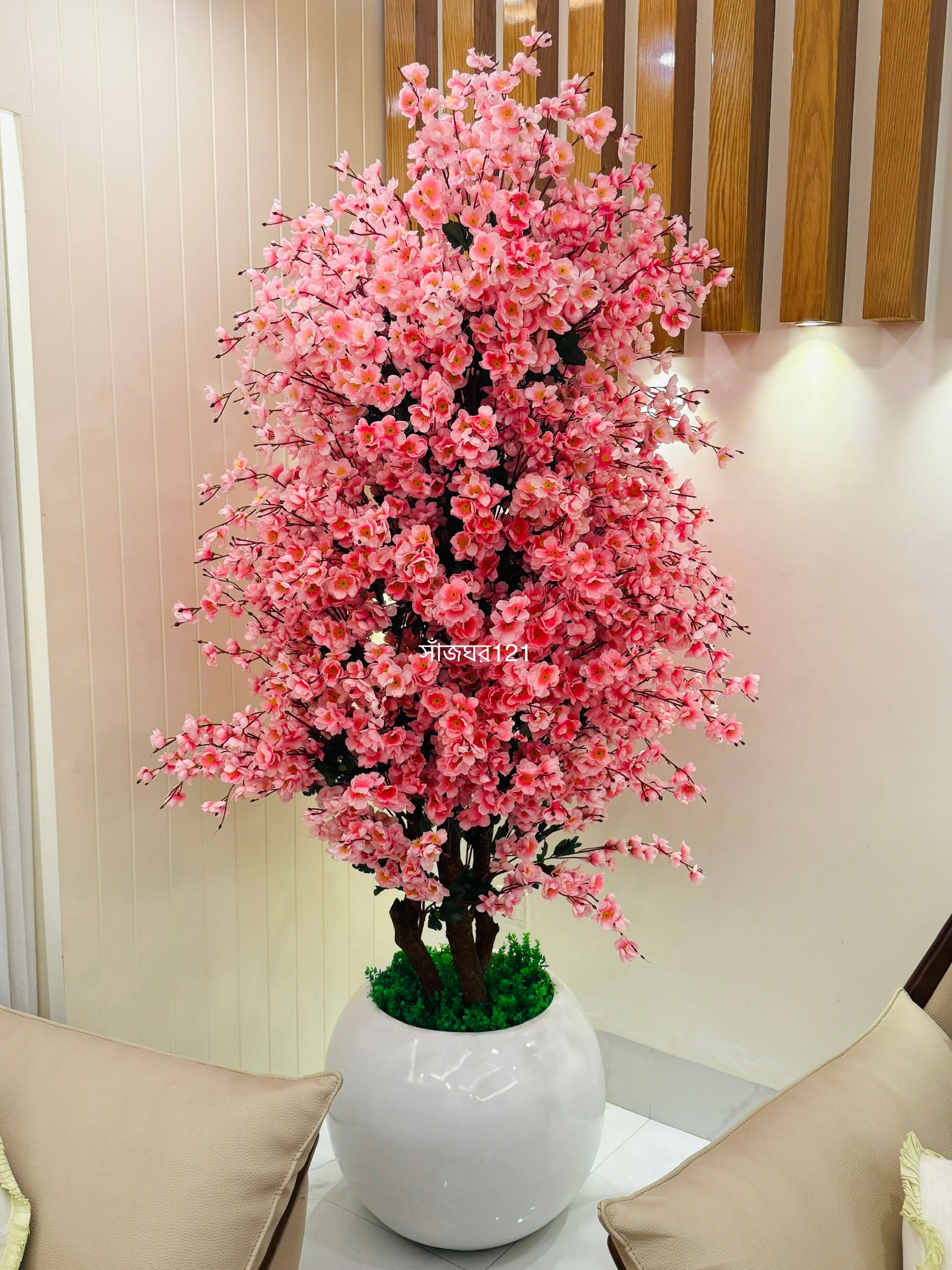 Chinese imported premium quality artificial cherry tree with luxurious planter.  colour available