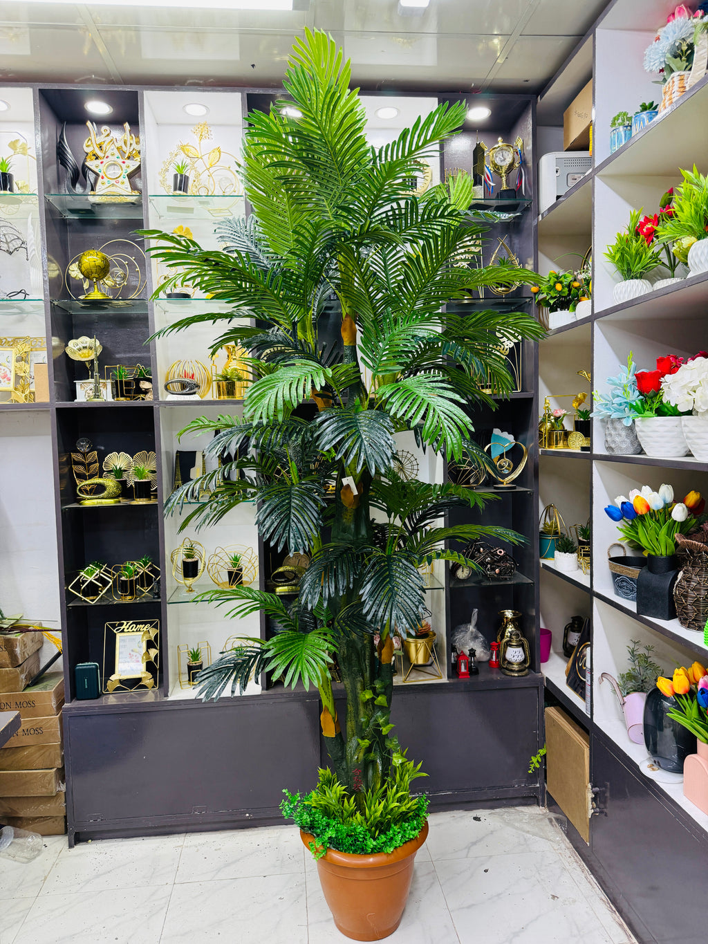 7 head bet tree 7 feet+ with luxurious planter and rubber grass setup