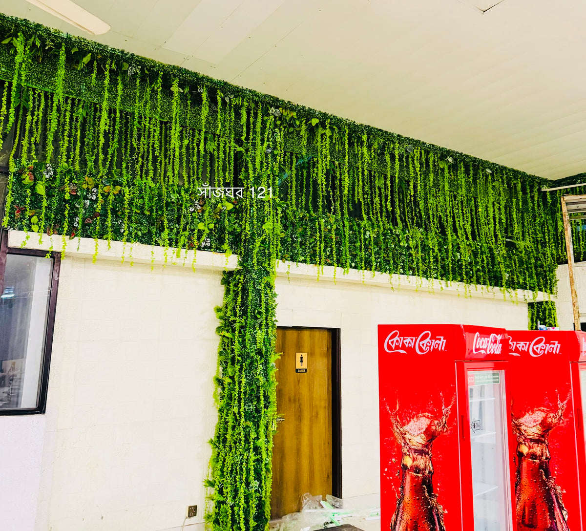 celling and wall decoration by artificial lota pata 650 tk 1 square feet
