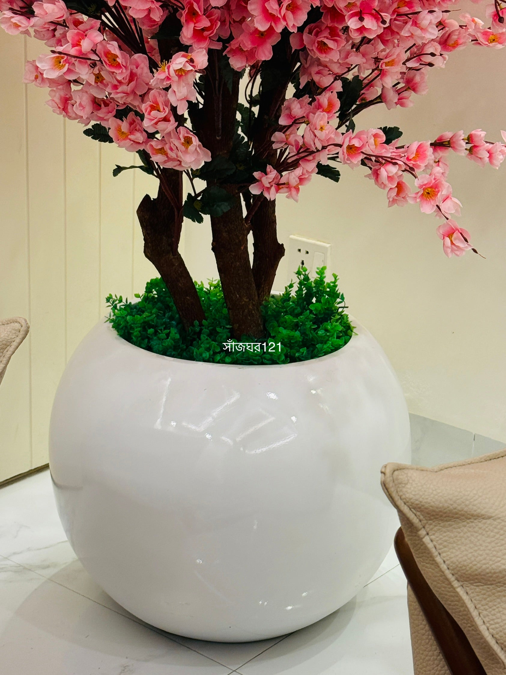 Chinese imported premium quality artificial cherry tree with luxurious planter.  colour available