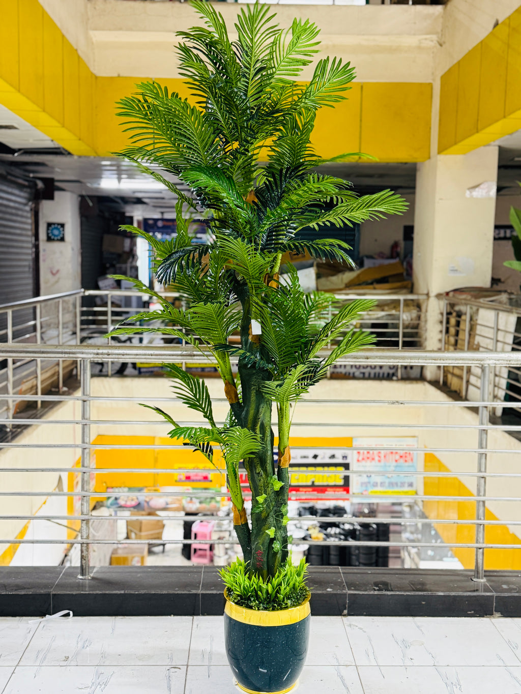 Chinese imported premium quality artificial 7 heads plumb Tree, with luxurious planter 🌱