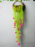 hand made wall planter basket with artificial shapla jhar setup