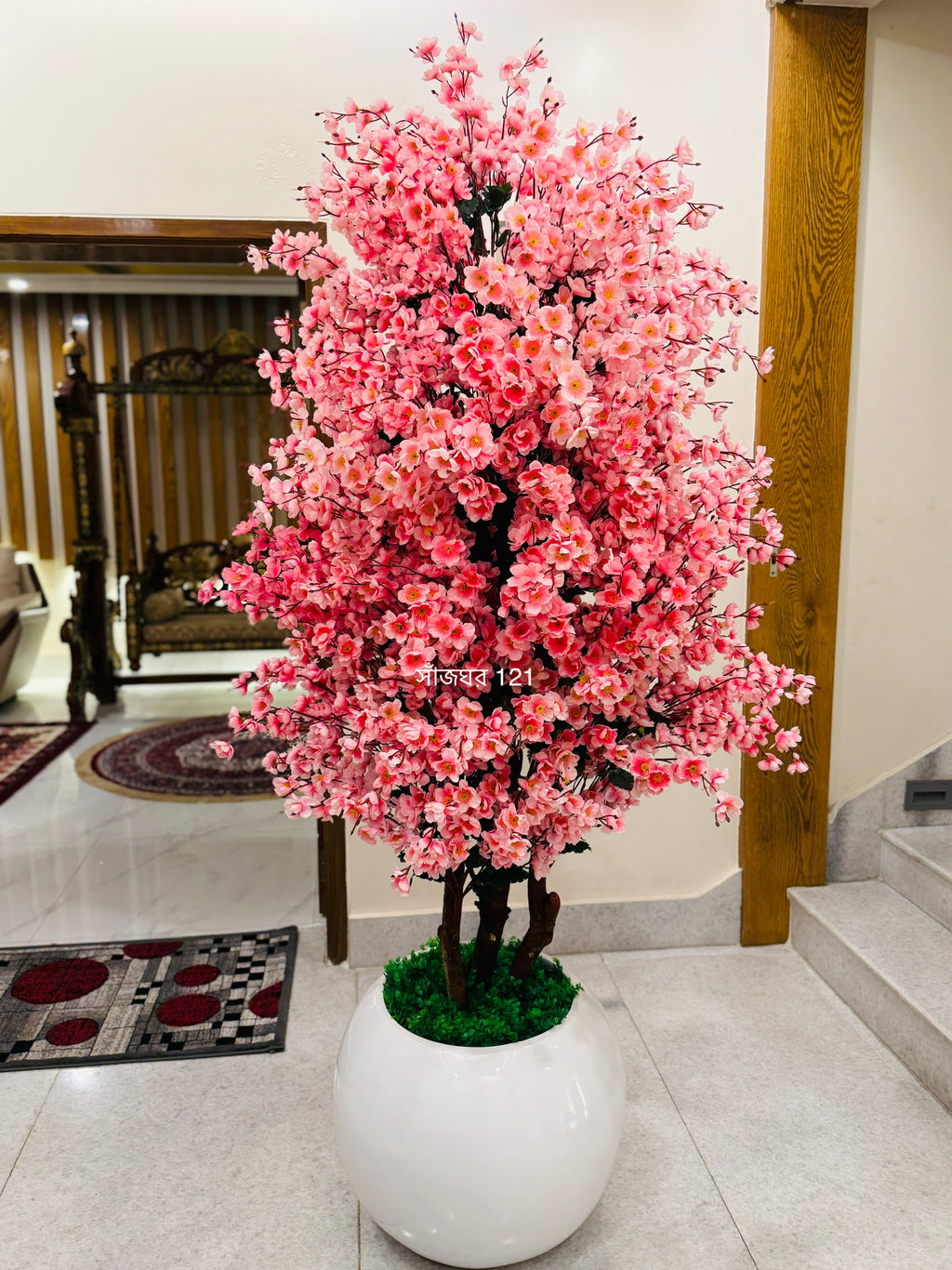 Chinese imported premium quality artificial cherry tree with luxurious planter.  colour available