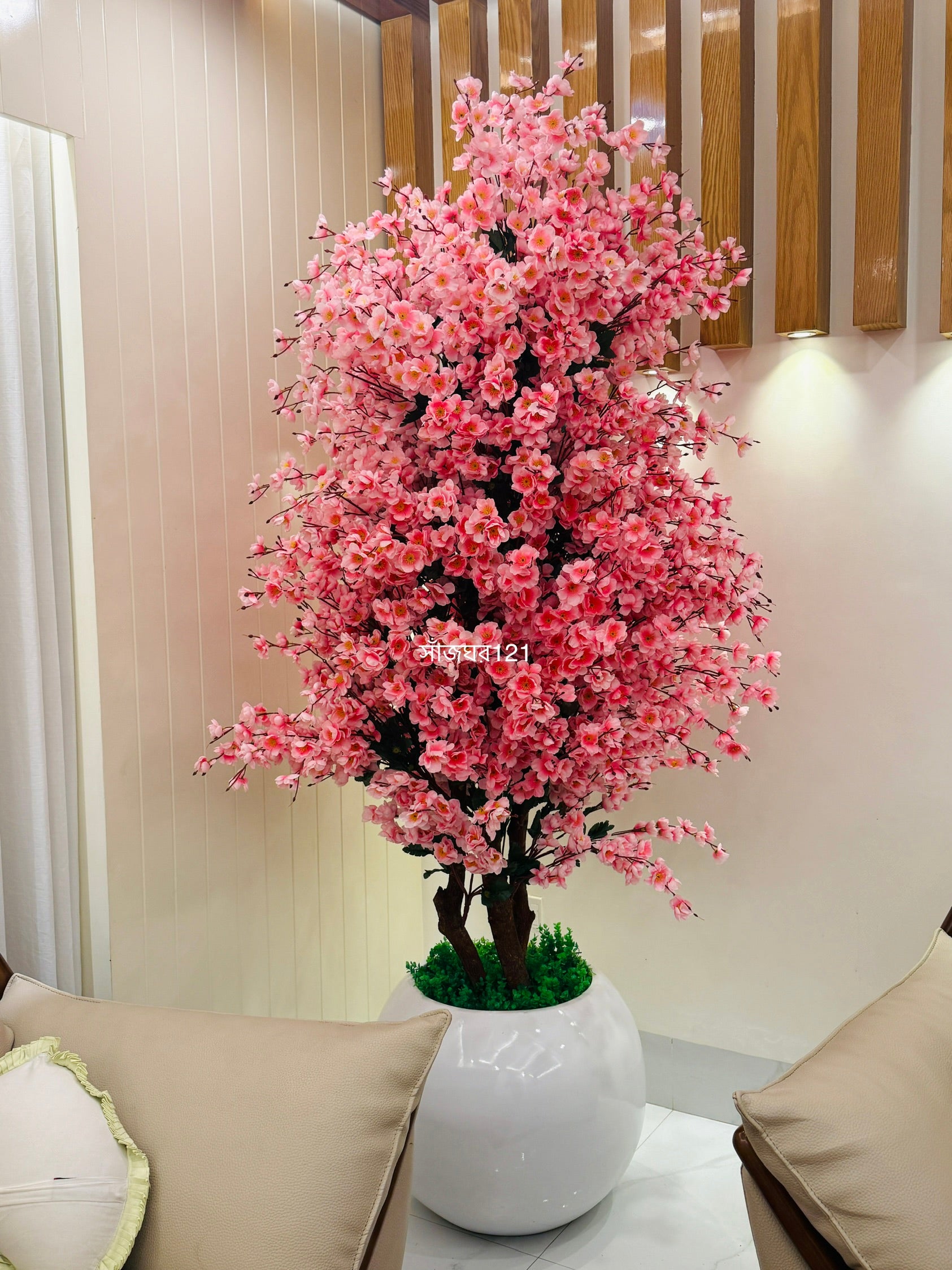Chinese imported premium quality artificial cherry tree with luxurious planter.  colour available
