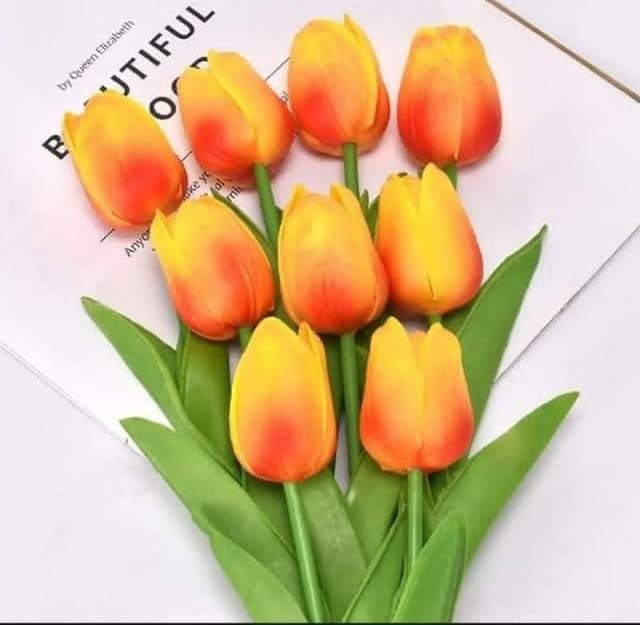Artificial tulip flowers (10 pcs)