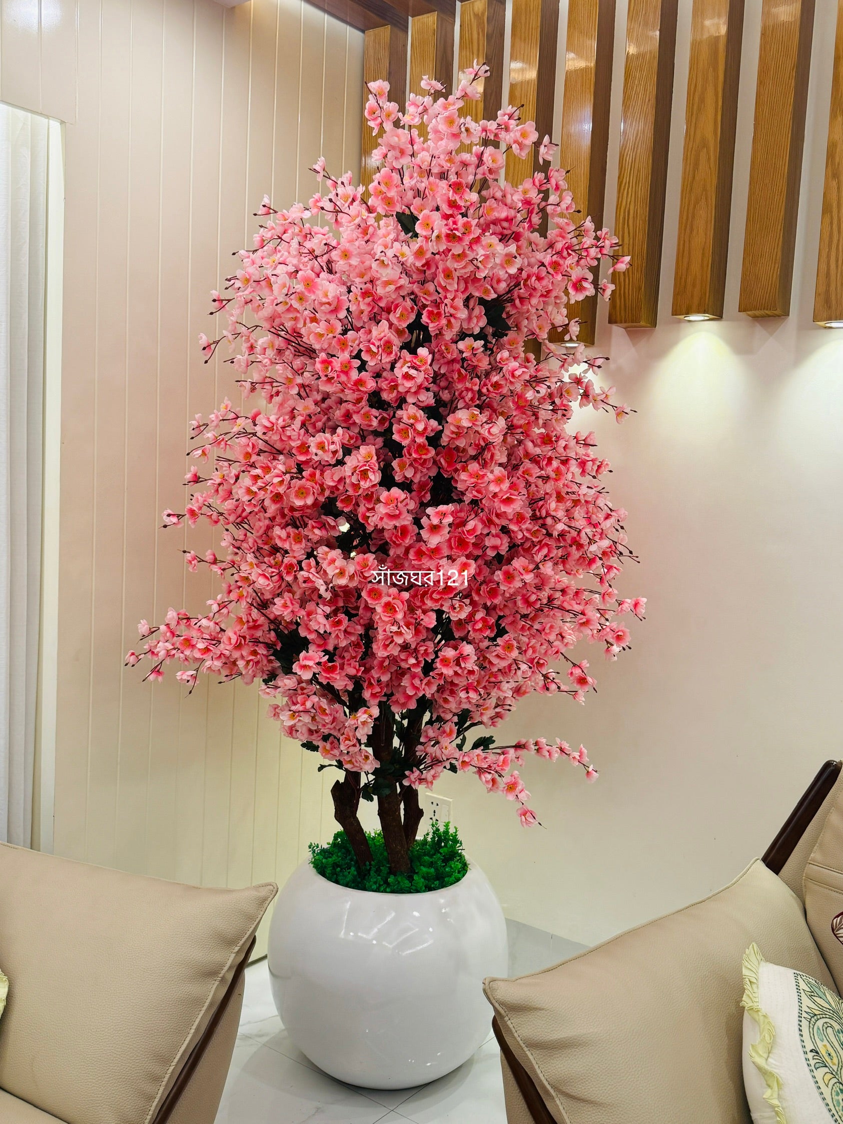 Chinese imported premium quality artificial cherry tree with luxurious planter.  colour available