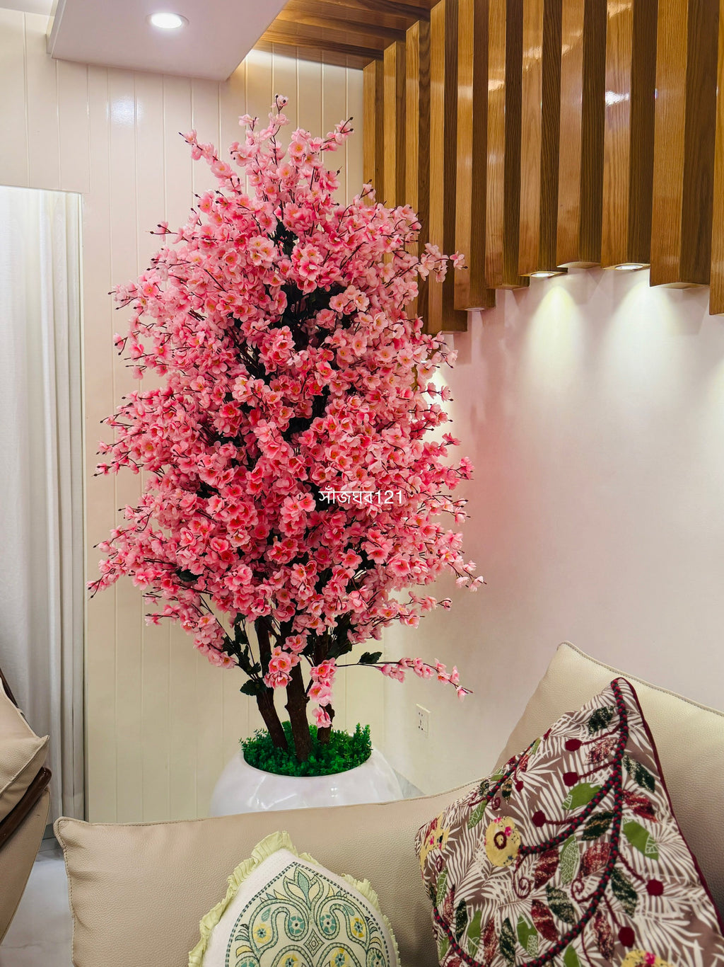 Chinese imported premium quality artificial cherry tree with luxurious planter.  colour available