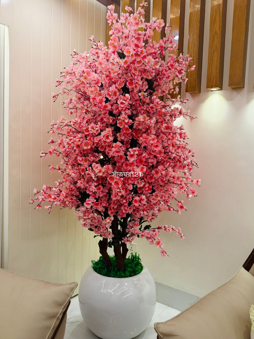 Chinese imported premium quality artificial cherry tree with luxurious planter.  colour available