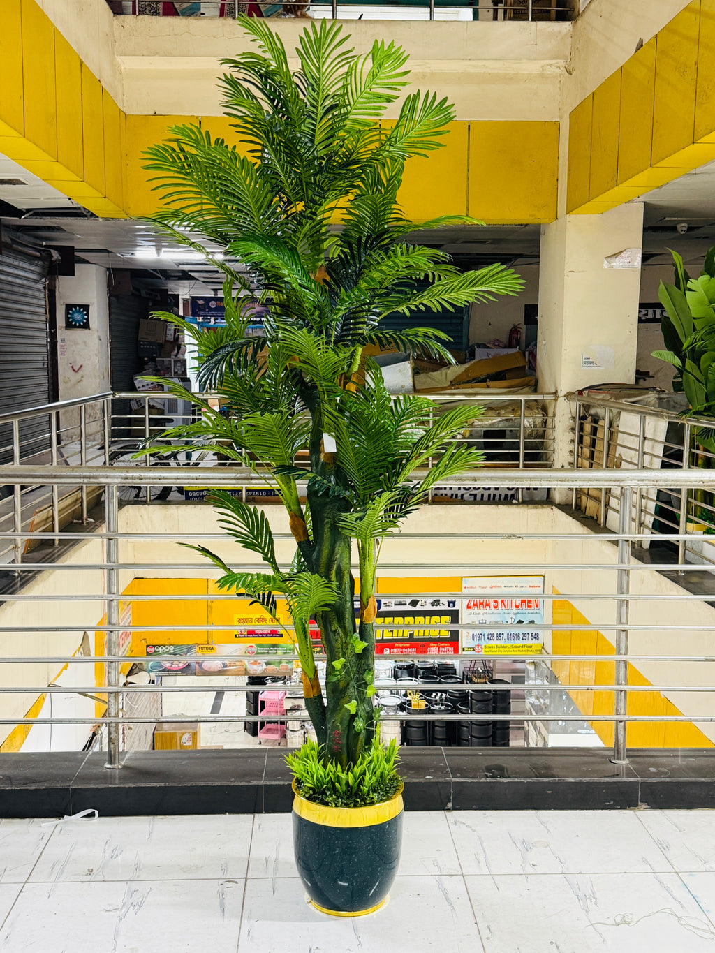 Chinese imported premium quality artificial 7 heads plumb Tree, with luxurious planter 🌱