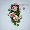 wall palnter with rubber orchid