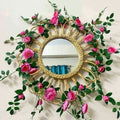 Bet er mirror with artificial Rose vine