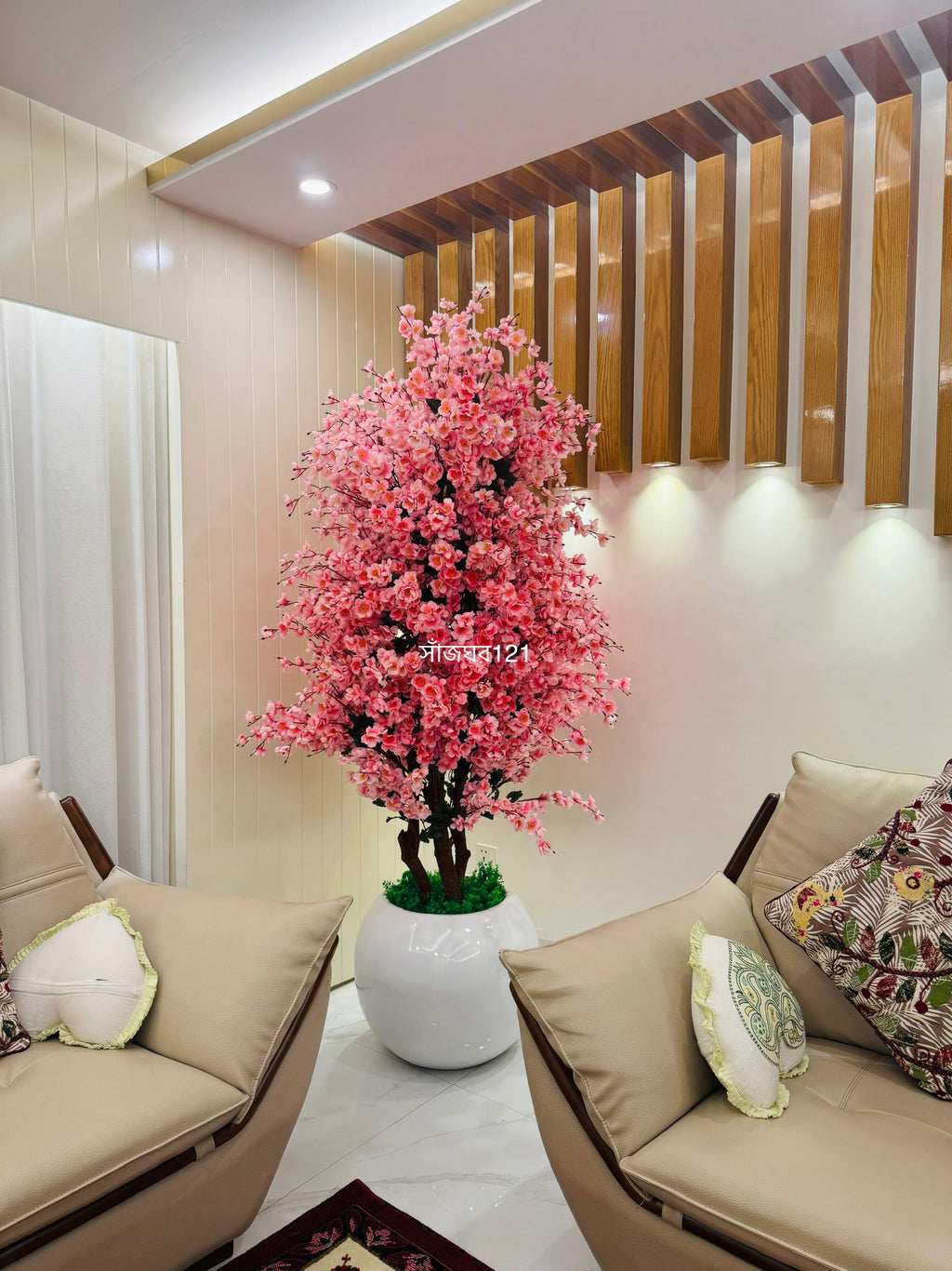 Chinese imported premium quality artificial cherry tree with luxurious planter.  colour available