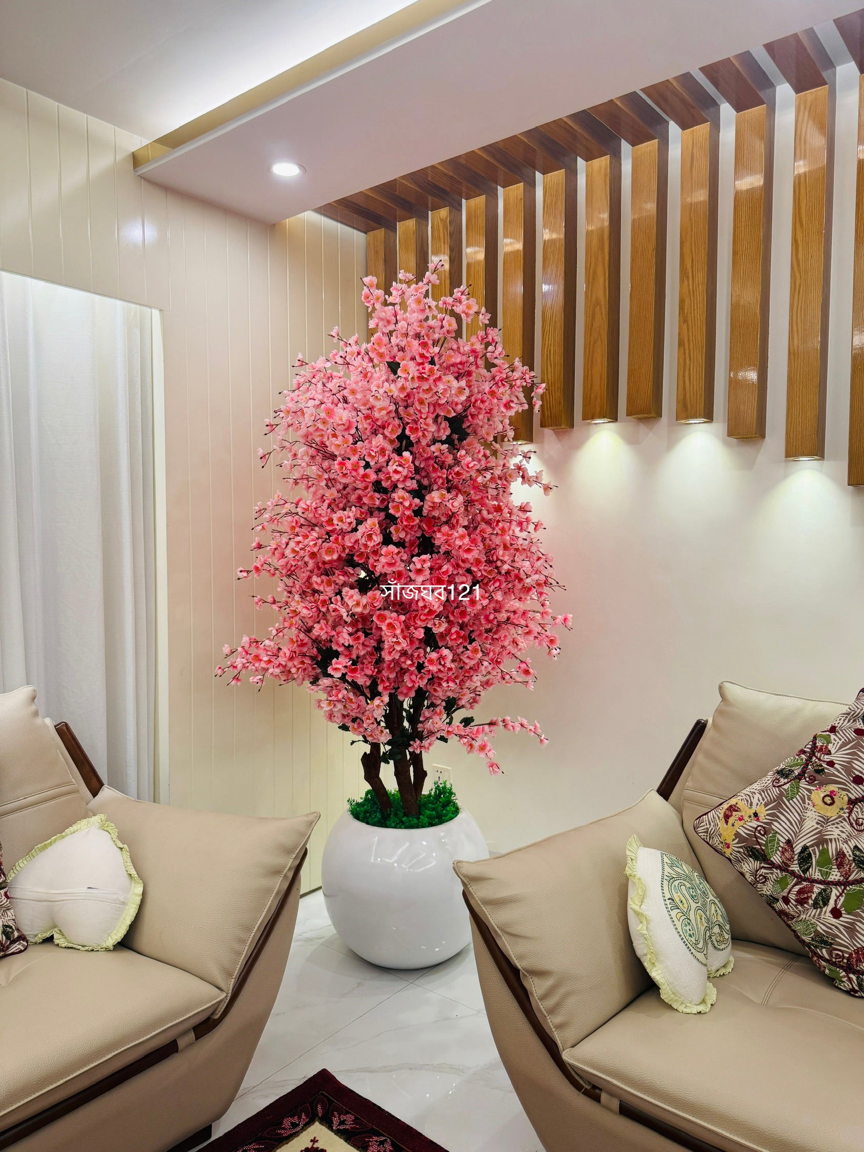 Chinese imported premium quality artificial cherry tree with luxurious planter.  colour available