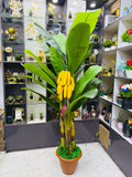 Premium quality chinese imported artificial banana tree with banana bunch and  fiber planter.
