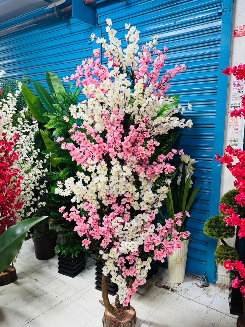 Chinese imported premium quality artificial 6 feet+ cherry Tree.A